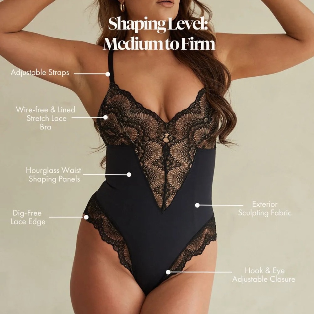 Pinsy Sculpting Lace Shapewear Bodysuit - Picture 6 of 11